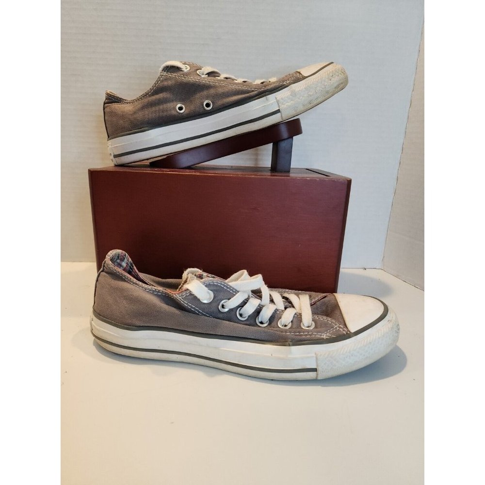 Women's SZ 7 Converse Chuck Taylor All Star Double Tongue Camo Shoes Gray